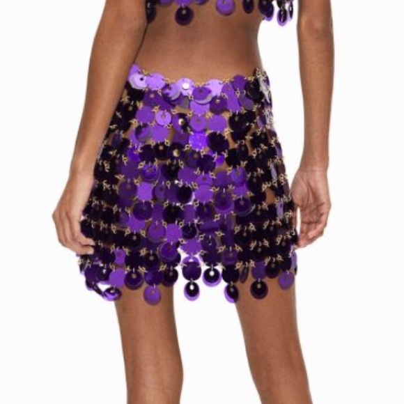 H&M Rabanne Sequin-disk Mini Skirt - Picture 2 of 5